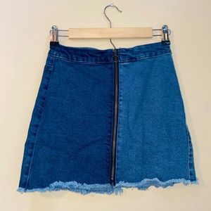 Mini jean skirt